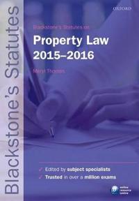 Blackstone's Statutes on Property Law