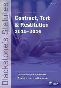 Blackstone's Statutes on Contract, Tort & Restitution