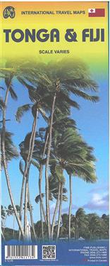 Fiji Islands & Tonga Travel Reference Map 1 : 525 000