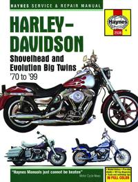 Haynes Harley-davidson Shovelhead and Evolution Big Twins '70 to '99 Repair Manual