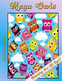 Adult Colouring Book - Mega Owls
