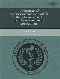 Comparison of Chemotaxonomic Methods for the Determination of Periphyton Community Composition.