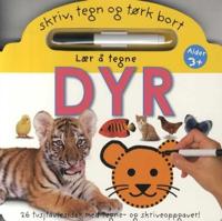 Lær å tegne dyr. Skriv, tegn og tørk bort. 26 tusjtavlesider  med tegne- og skriveoppgaver. 1 bok. 1 tusj