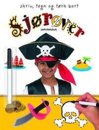 Sjørøver. Aktivitetsbok. Skriv, tegn og tørk bort. 1 hefte og 1 tusj