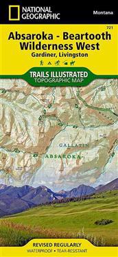 Absaroka - Beartooth Wilderness West, Montana Topographic Map: Gardiner, Livingston