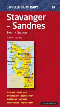 Stavanger - Sandnes; bykart = city map