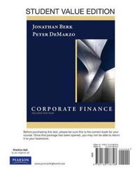 Corporate Finance, Student Value Edition Plus Myfinancelab with Pearson Etext Student Access Code Card Package