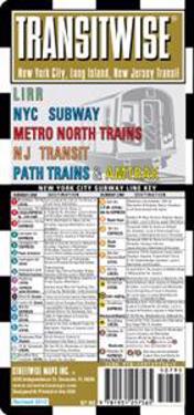 Streetwise Transitwise New York New Jersey Transit Map - LIRR, NYC Subway, Metro North trains, amtrak: Folding Pocket Size Travel Map
