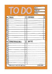 Hand Lettered Pad: To Do