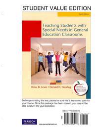 Teaching Students with Special Needs in General Education Classrooms, Student Value Edition