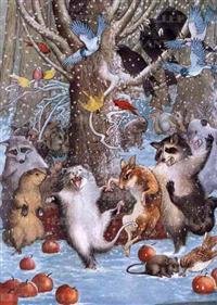 Animals Dancing in Snow - Celebration Greeting Card