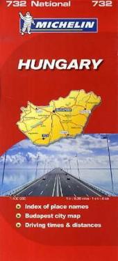 Ungern Michelin 732 karta : 1:400000