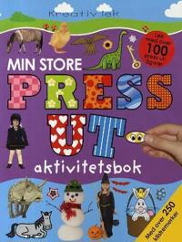 Min store press ut-aktivitetsbok. Hobbyhefte. Fra 5 år. Med utstansede figurer og klistremerker