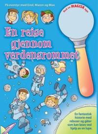 En reise gjennom verdensrommet. Med rebuser og gåter som kan løses ved hjelp av en lupe