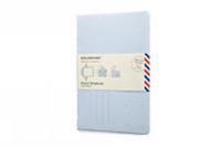 Moleskine Messages Postal Notebook, Pocket, Plain, Iris Blue, Soft Cover (3.5 X 5.5)