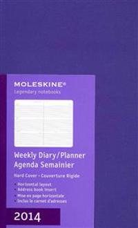 2014 Moleskine Large Brilliant Violet Hard Weekly Horizontal Diary