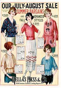 Bellas Hess & Co 1920 Summer Fashion Catalog Reprint