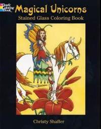 Magical Unicorns Stained Glass  Coloroing  Book