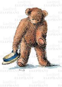 Teddy Bear Bowing - Thank You Greeting Card
