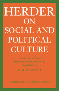 J.G. Herder on Social and Political Culture
