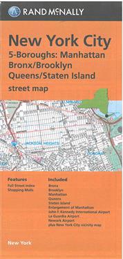 Rand McNally New York City 5 Boroughs, New York Street Map: Manhattan/Bronx/Brooklyn/Queens/Staten Island