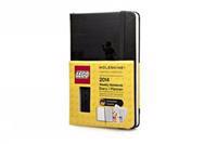 2014 Moleskine Lego Black Brick Pocket Hard 12 Month Weekly Diary