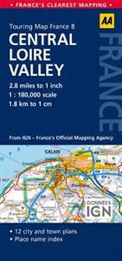 AA Touring Map France Central Loire Valley