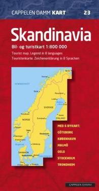 Skandinavia; bil- og turistkart = tourist map = Touristenkarte