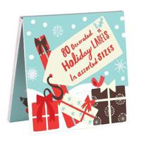 80 Decorated Holiday Labels in assorted Sizes