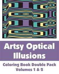 Artsy Optical Illusions Coloring Book Double Pack (Volumes 1 & 2)