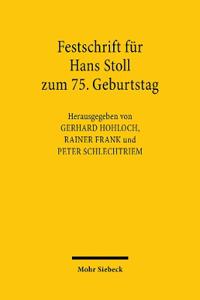Festschrift Fur Hans Stoll Zum 75. Geburtstag