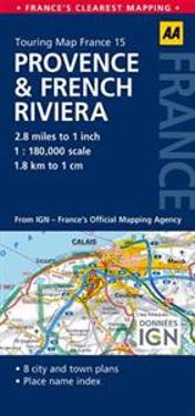 AA Touring Map France Provence & French Riviera