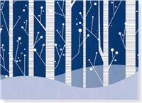 Deluxe Boxed Christmas Cards: White Birches