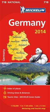 Tyskland 2014 Michelin 718 karta