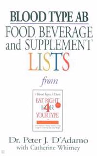 Blood Type AB Food, Beverage and Supplemental Lists
