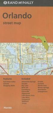 Folded Map Orlando FL Streets