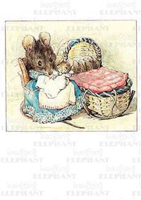 Mother Mouse with Babies - New Child Greeting Card