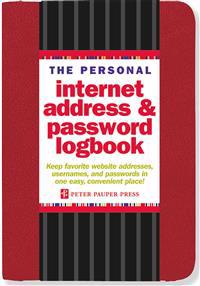 The Personal Internet Address & Password Logbook - Red