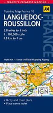 AA Touring Map France Languedoc-Roussillon