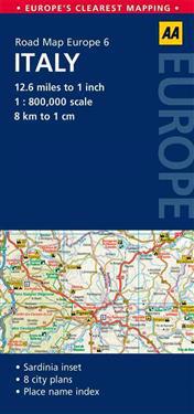AA Road Map Europe Italy