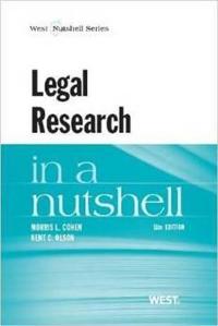 Cohen and Olson's Legal Research in a Nutshell, 11th