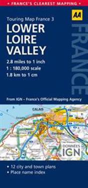 AA Touring Map France Lower Loire Valley