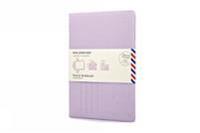 Moleskine Messages Postal Notebook, Large, Plain, Persian Lilac, Soft Cover (4.5 X 6.75)