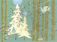 Deluxe Boxed Christmas Cards: Pines & Birches