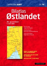 Bilatlas Østlandet; bil- og turistkart = tourist map = Touristenkarte = carte touristique