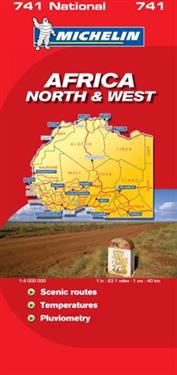 Nordvästra Afrika Michelin 741 karta : 1:4milj
