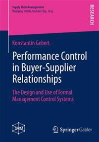 Performance Control in Buyer-supplier-relationships