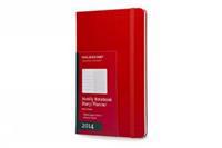 2014 Moleskine Red Large Weekly Notebook 12 Month Hard