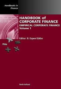 Handbook Of Corporate Finance