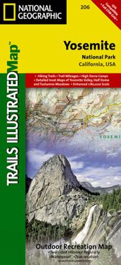 National Geographic Trails Illustrated Map Yosemite National Park California, USA
